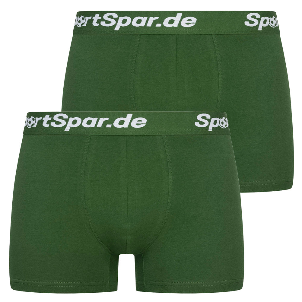 Sportspar.de Herren "Double Sparbuchse" Boxershorts 2er-Pack grün