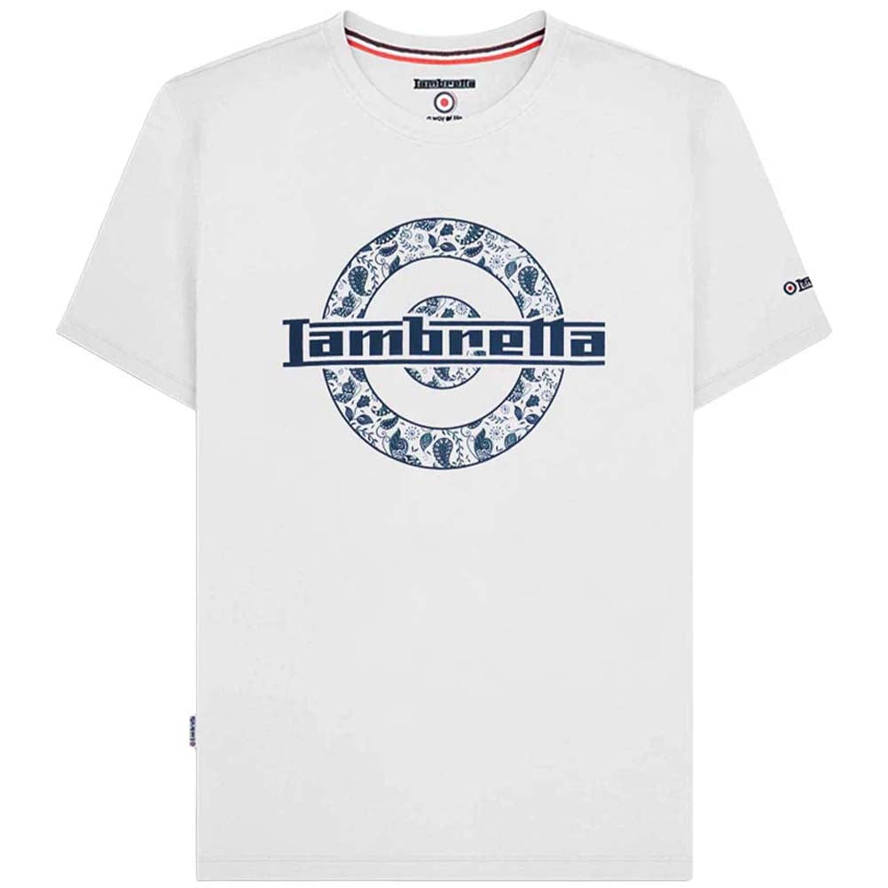 Lambretta Paisley Target Tee Herren T-Shirt SS1011-WHITE
