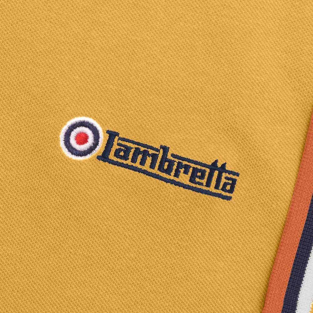 Lambretta Triple Tipped Herren Polo-Shirt SS1650-GOLD-W-N-C