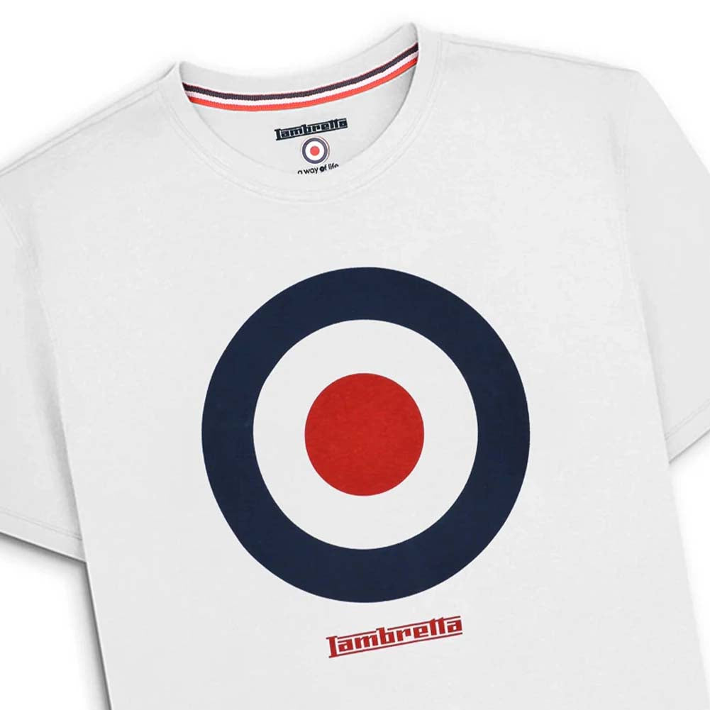 Lambretta Target Tee Herren T-Shirt SS3846-WHITE