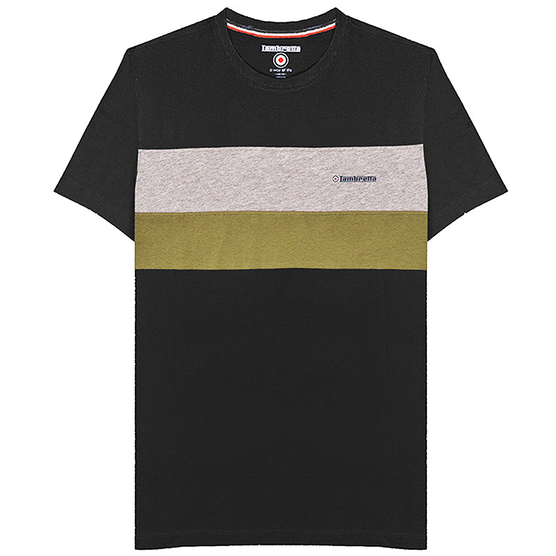 Lambretta Pannelled Tee Herren T-Shirt SS9036-BLK