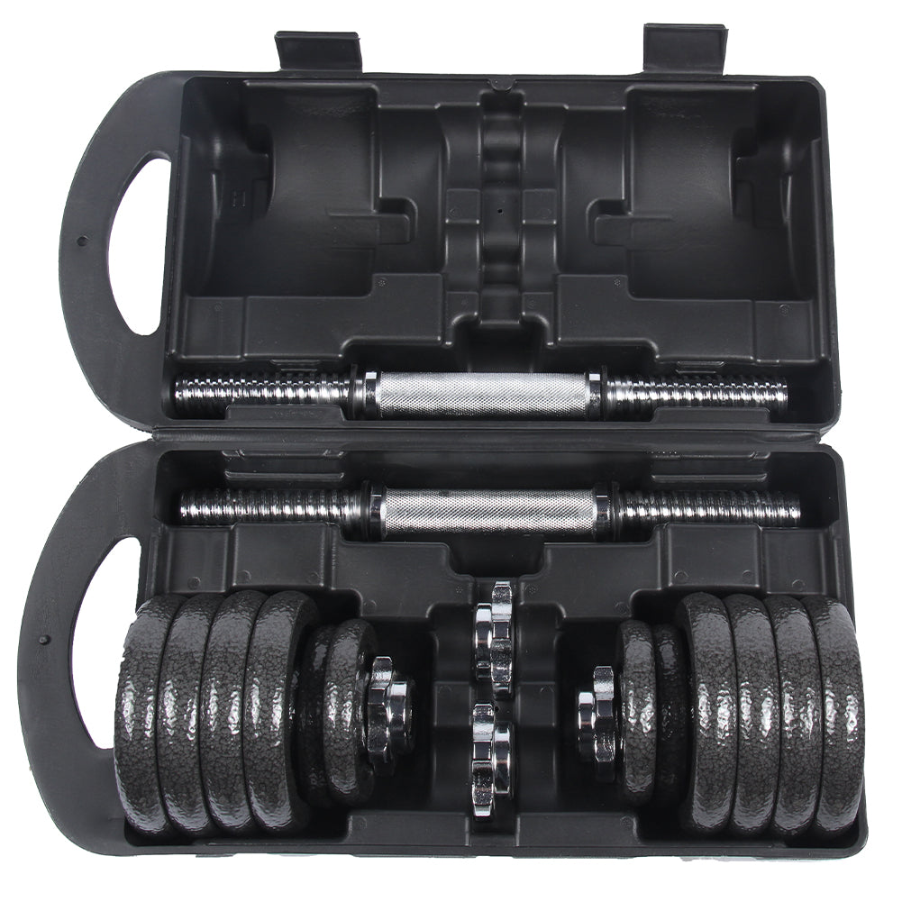 SPORTINATOR "Machine" Kurzhantel Set 15 kg mit Koffer