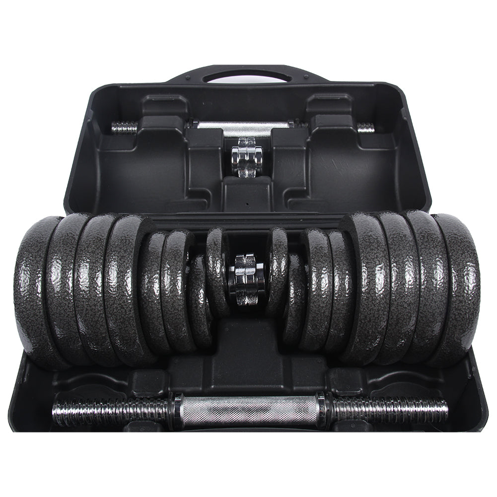 SPORTINATOR "Machine" Kurzhantel Set 30 kg mit Koffer