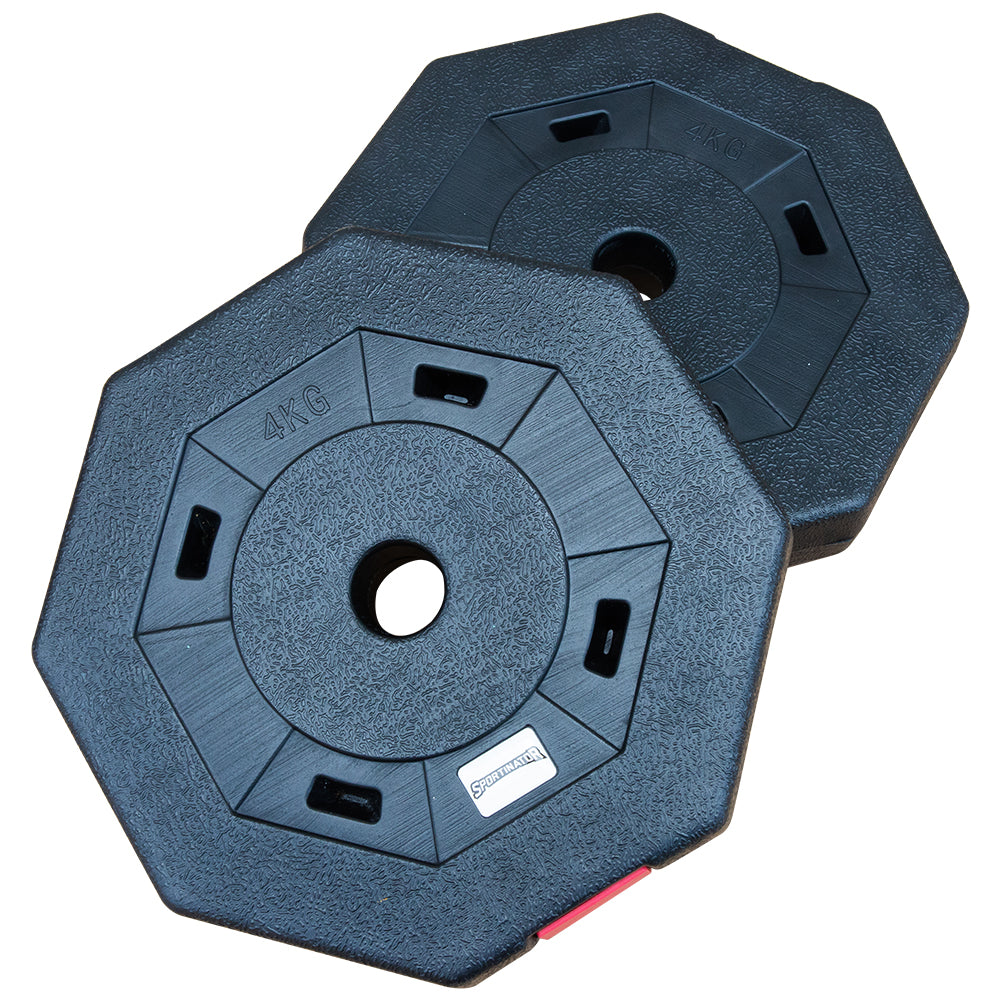 SPORTINATOR 4kg Bumper Plates Fitness Hantelscheiben 2er-Set