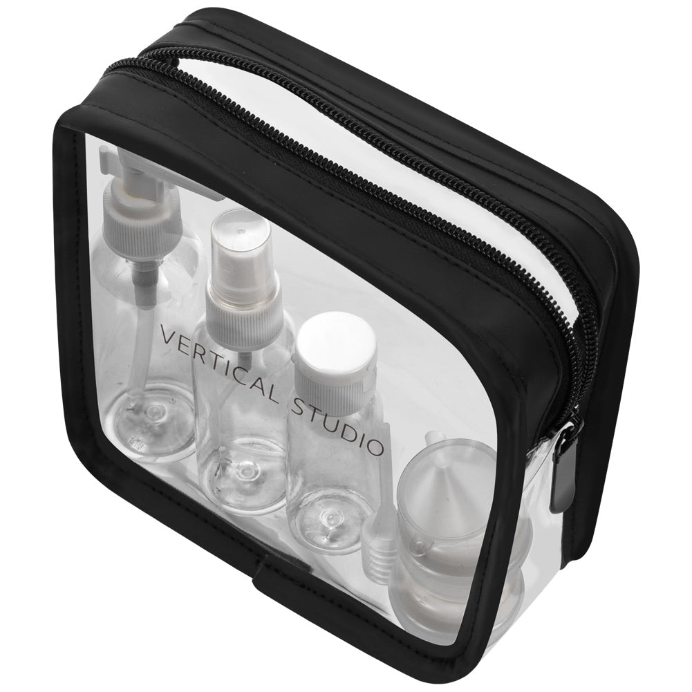VERTICAL STUDIO "Terråk" Kosmetiktasche mit Reiseflaschen schwarz